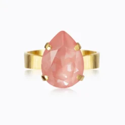 Mini Drop Ring Gold Flamingo Ignite