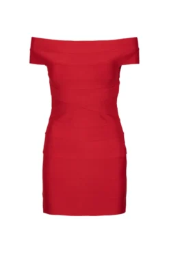 Mini Fitted Knit Dress Scooter Red