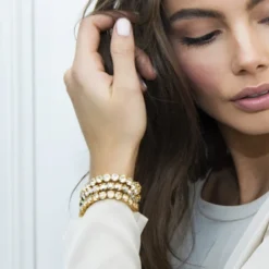 Mini Stretch Bracelet / Golden Shadow