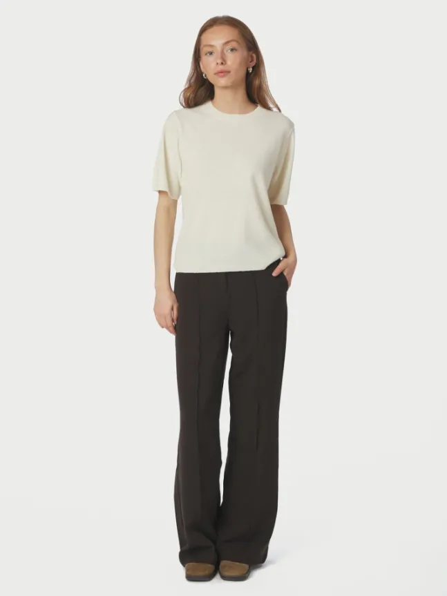 Missy Knit Tee Creme
