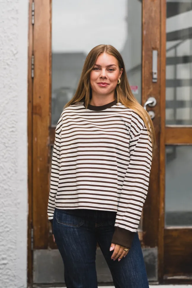 Monde Krestiane Pullover STP Egret/Hot Fudge