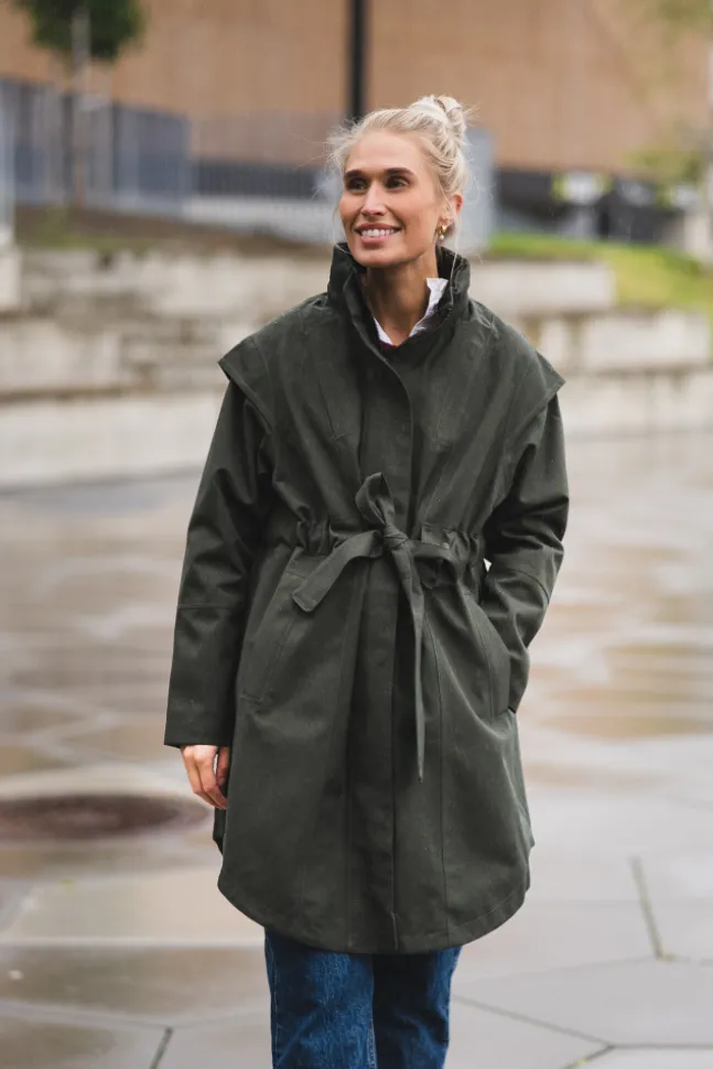 Monsun Coat Rosin Dark Green