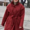 Monsun Coat Russet Pinstripe