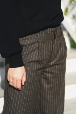 Moon Stripe 24 Trousers Brown