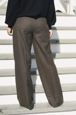 Moon Stripe 24 Trousers Brown