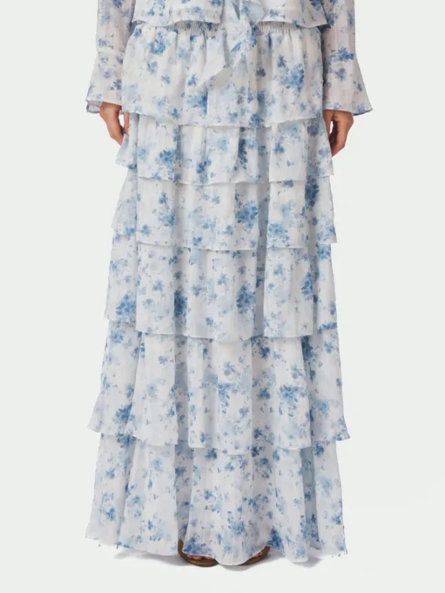 Morris Fleur Skirt Blue Floral