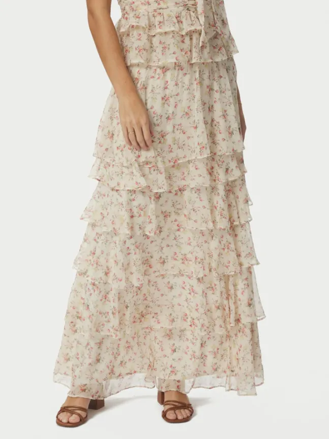 Morris Meadow Printed Skirt Creme