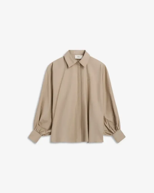 Muse Poplin Shirt Stone Sand