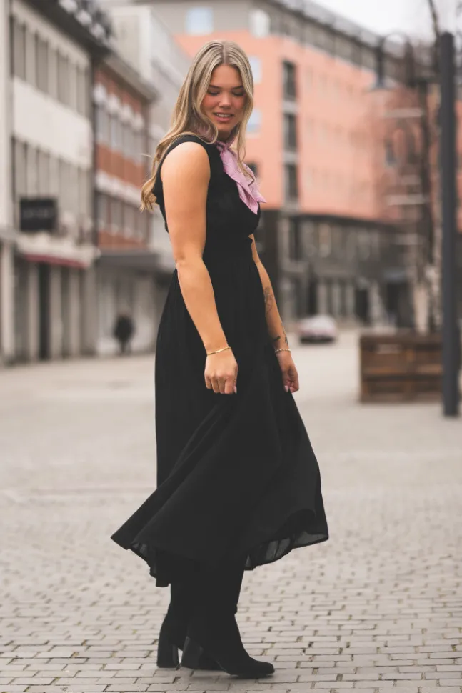 Myrna S Voile Dress Black