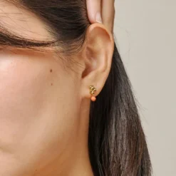 Nara Ball Earrings Light Coral