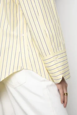 Nell Shirt Light Yellow Stripe