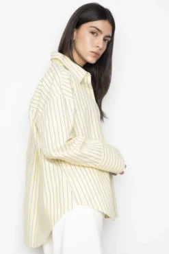Nell Shirt Light Yellow Stripe