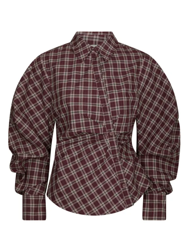 Neoella Medium Check Shirt Plum