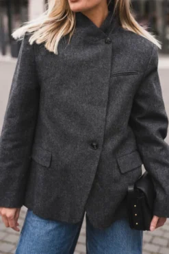 Nerine Structure Twill Blazer Antracit