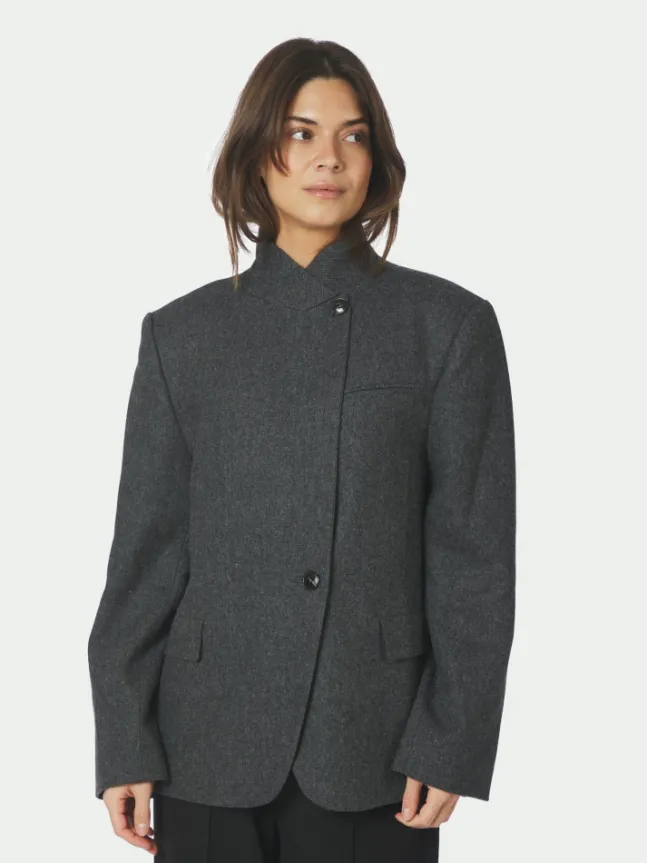 Nerine Structure Twill Blazer Antracit
