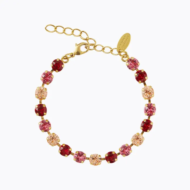 Nicola Bracelet Gold Scarlet Combo