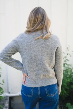 Nor Short Cardigan 7355 Grey Melange