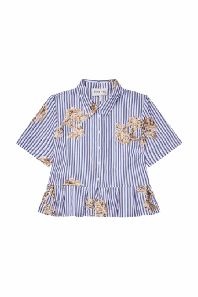 Nuriana Shirt Stripe White