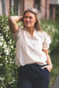 Odesa Linen Blouse Sand