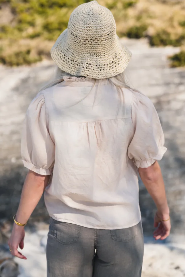 Odesa Linen Blouse Sand
