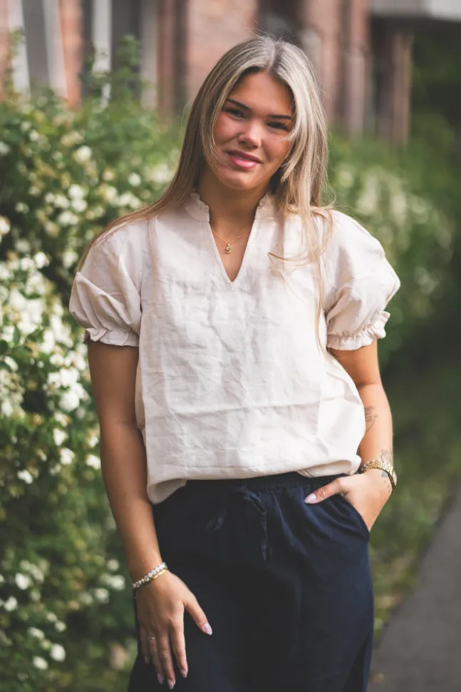 Odesa Linen Blouse Sand
