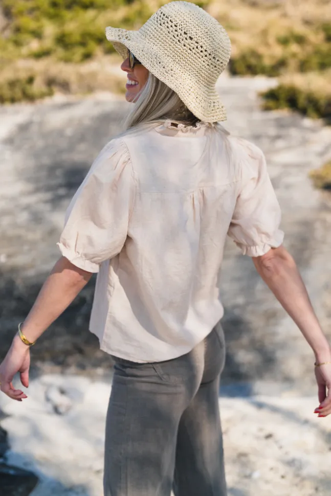 Odesa Linen Blouse Sand