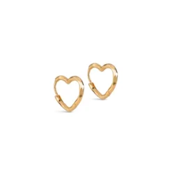Organic Heart Small Hoops
