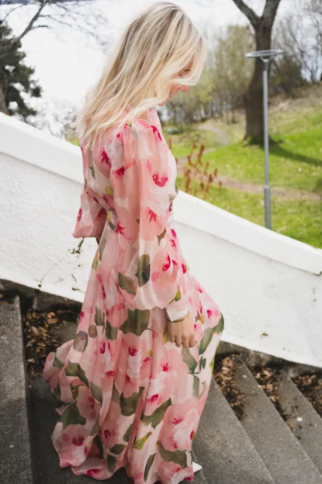 Organza Belt Dress Rosette