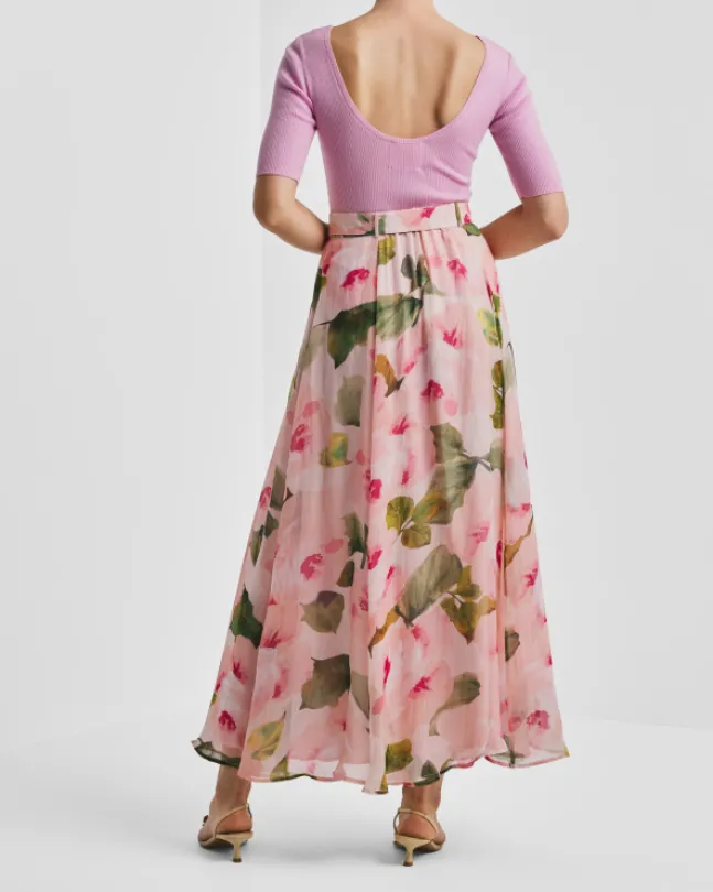 Organza Maxi Skirt Rosette
