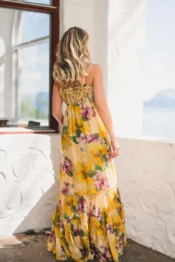 Organza Strap Dress Sunflower