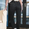 501 Original Cropped Jeans Black Distance