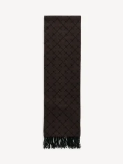 Ortega Cashmere Blend Scarf Dark Chokolate