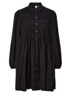 Pala LS Smock Shirt Dress Black