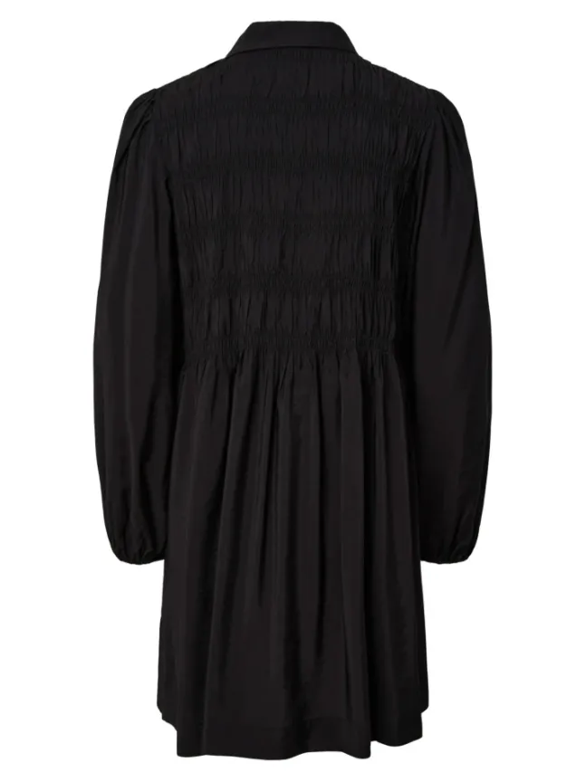 Pala LS Smock Shirt Dress Black