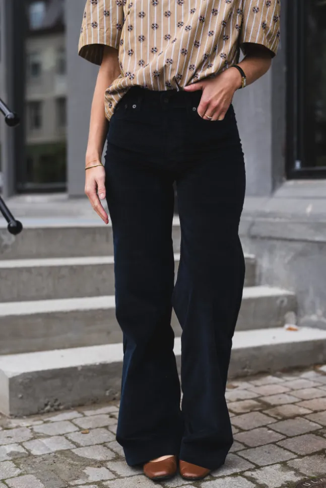 Palazzo Mistral Shiny Cord Navy