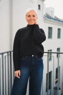 Paulina Knit Blouse Black