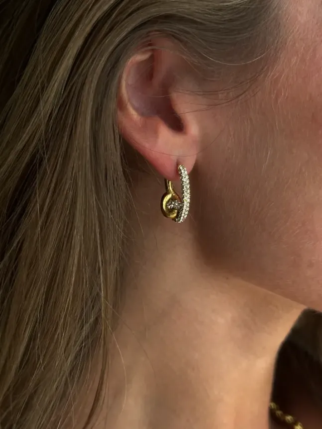 Pavé Knot Earrings