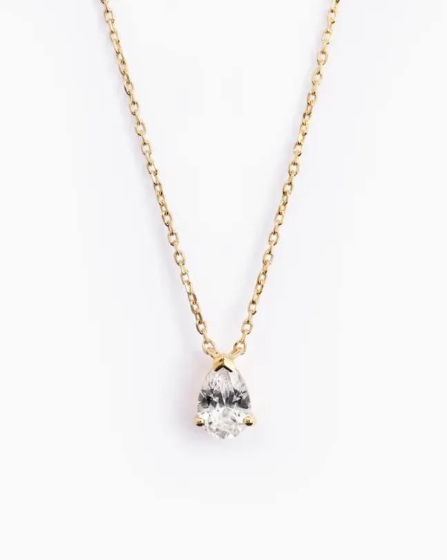 Pear Necklace Gold