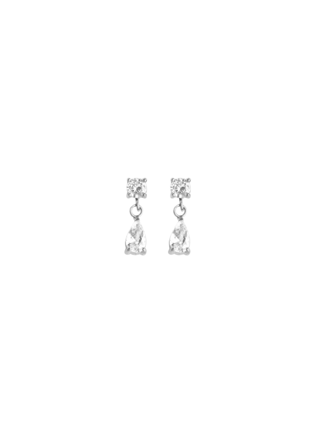 Pear Stud Silver