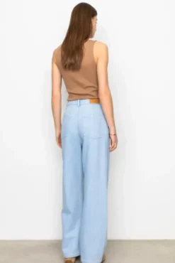 Peggy Rib Boatneck Top Camel
