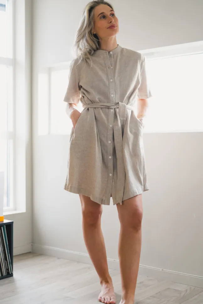Pennie Ginia 2/4 Shirt Dress Sand