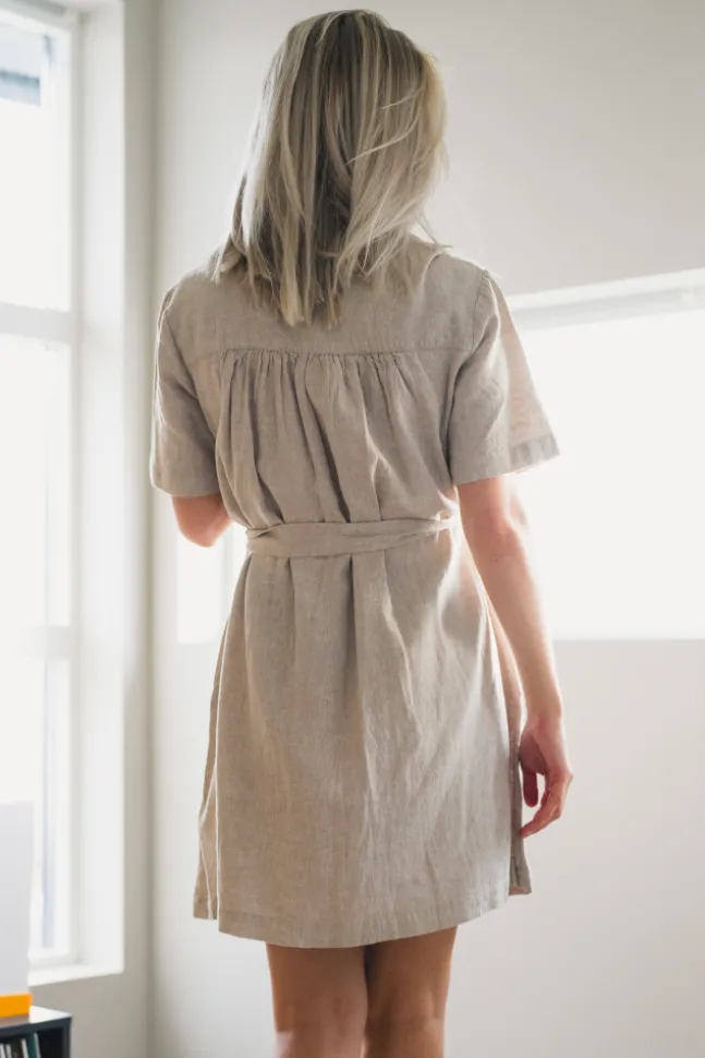 Pennie Ginia 2/4 Shirt Dress Sand
