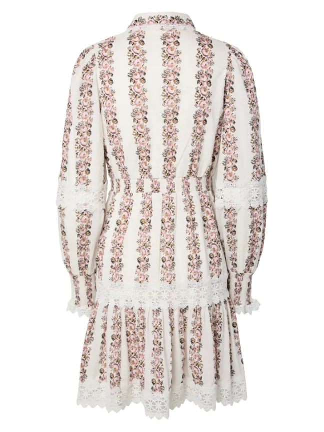 Petrea LS Dress Star White Insert Print