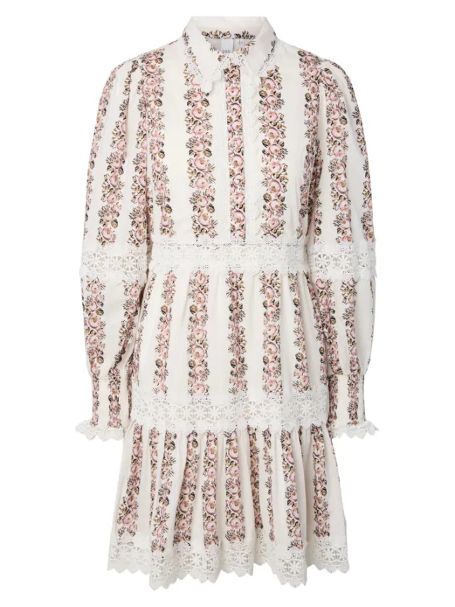 Petrea LS Dress Star White Insert Print