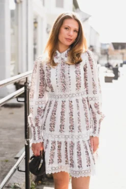 Petrea LS Dress Star White Insert Print