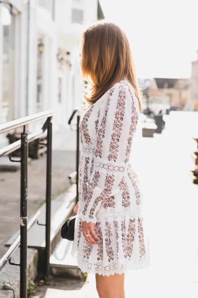 Petrea LS Dress Star White Insert Print