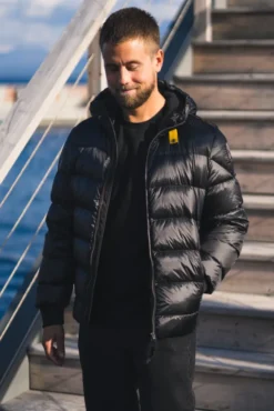 Pharrell Hooded Down Bomber Black