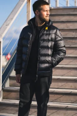 Pharrell Hooded Down Bomber Black