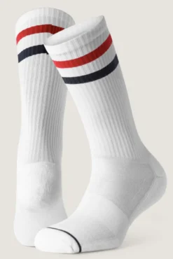 3PK Casper Tech Tennis Stripe Red/White/Stripe Green