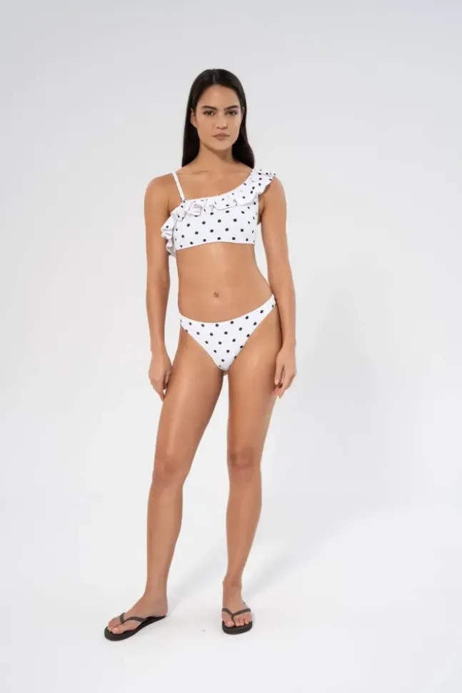 Polka Dot Nefeli Bottom White/Navy